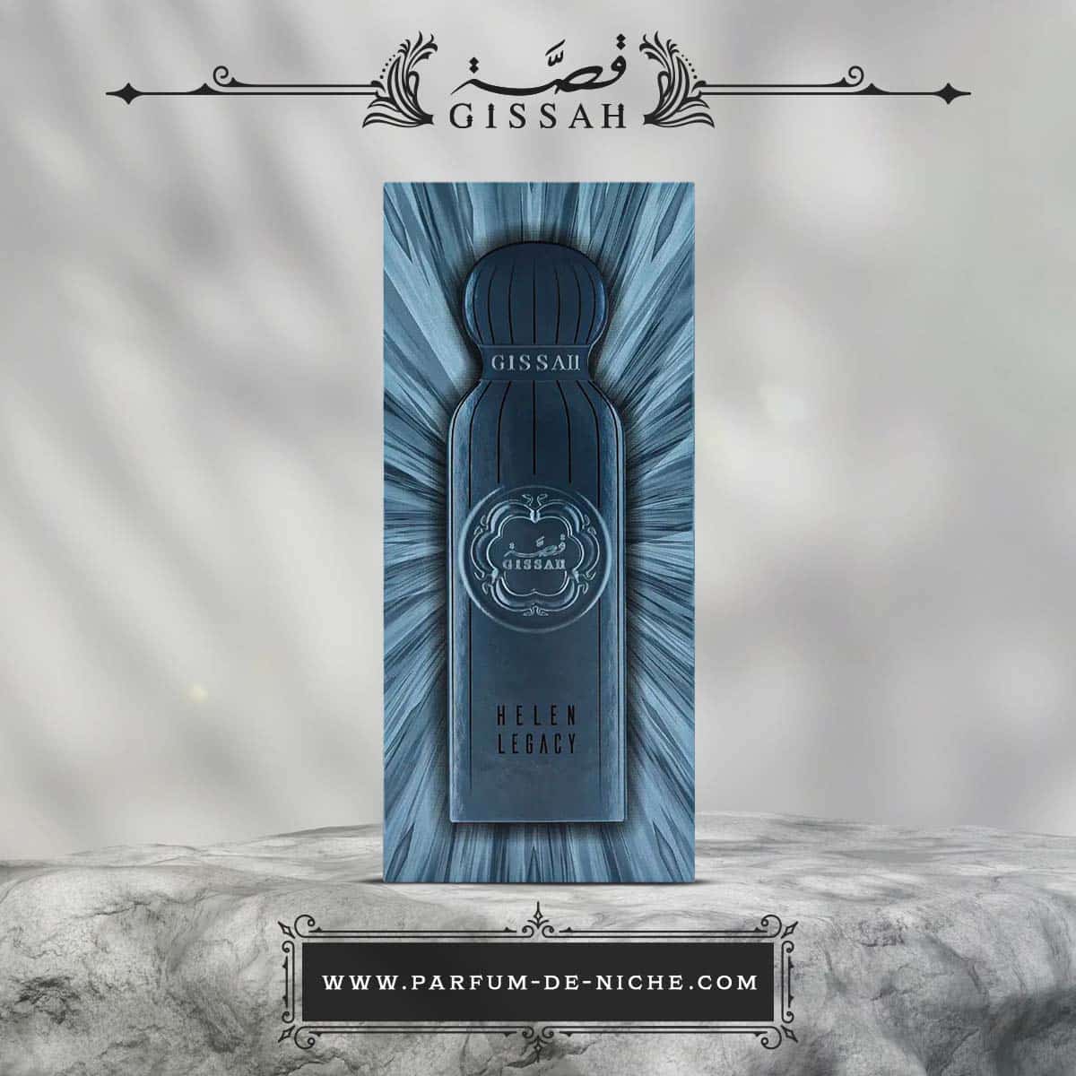 boite Helen Legacy de Gissah - Perfume nicho mixto aromático y gourmand - 200 ml