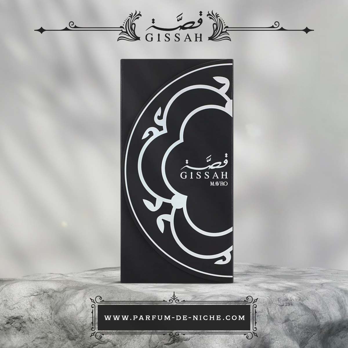 estuche Mavro de Gissah - Fragancia masculina nicho intensa y misteriosa - 200 ml